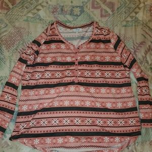 Pink Snowflake Sweater